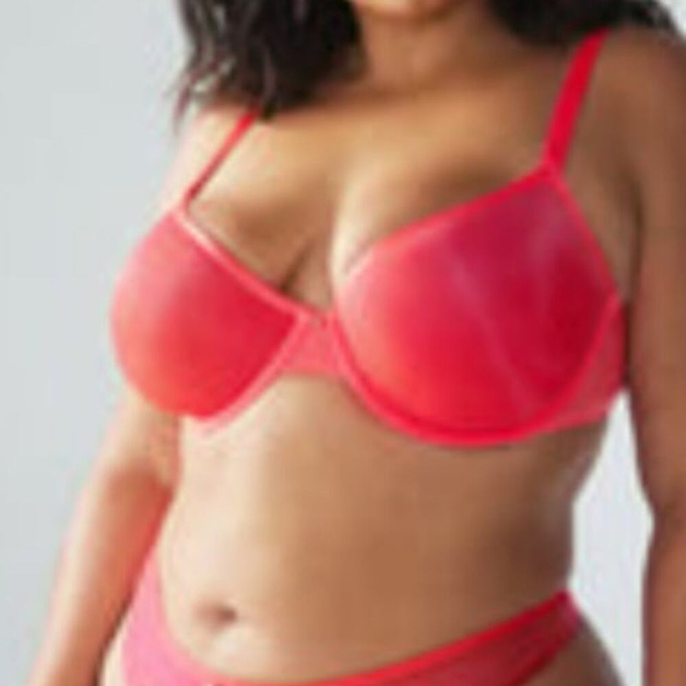 Savage X Fenty Sheer Demi T-Shirt Bra Black 40DD